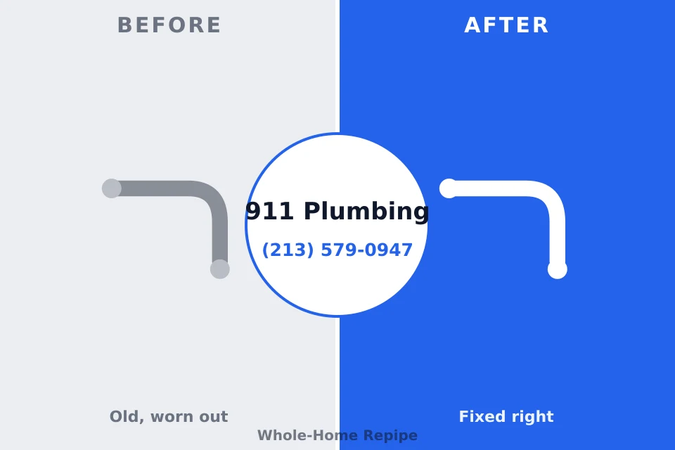 Before and after: plumbing repair South Hooksett, NH